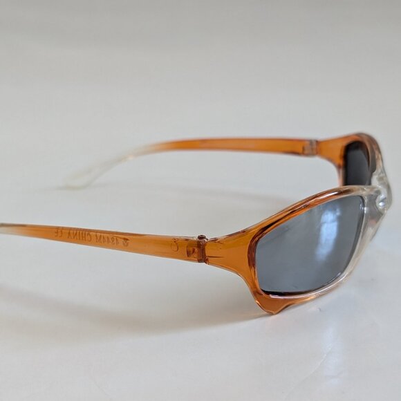 NWT Vintage 90's Kids Acetate Sporty Sunglasses (2 Tone Crystal Orange) - Picture 2 of 5